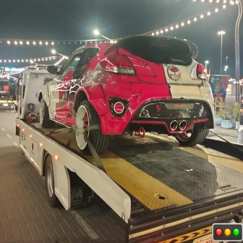 Vehicle recovery from a Dubai Marina parking area